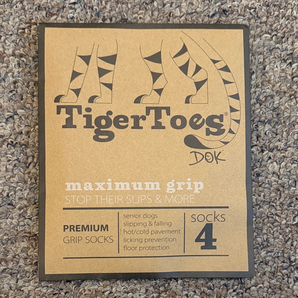 TigerToes Maximum Grip Premium Grip Socks for Dogs